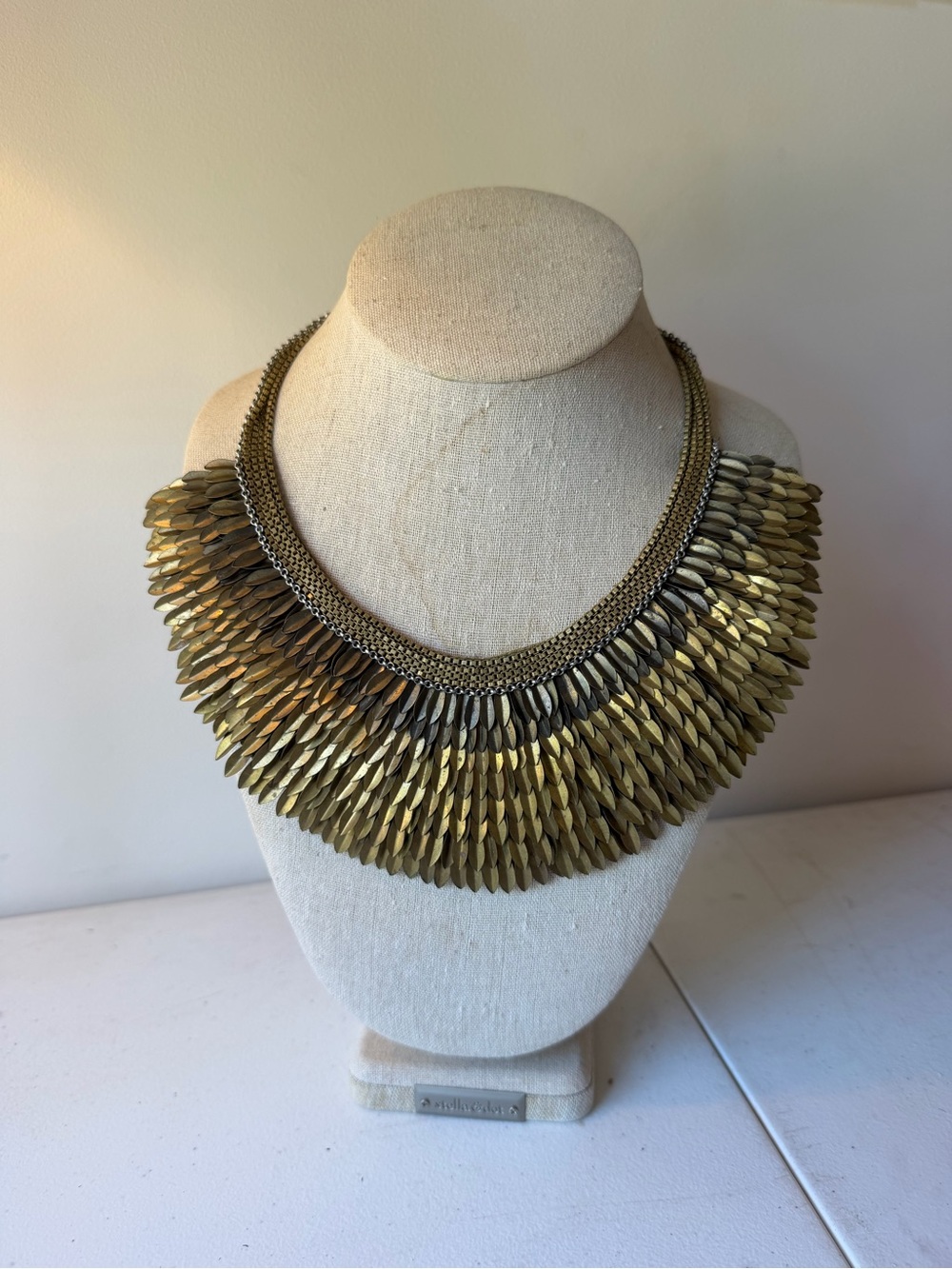 Stella & Dot LIMITEDGold Statement Fringe Bib Necklace - Women's Fashion Jewelry